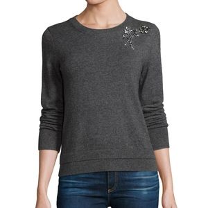 NWT $268 Kate Spade Embellished Crewneck Sweater in size XXS!